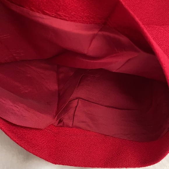 {VTG} Giorgio Sant' Angelo | 100% Pure Wool Pleated High Waisted Pants Red (6) - Picture 11 of 16